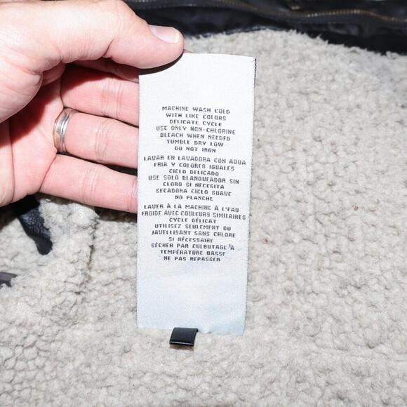 Levi's Men's Faux Leather Sherpa Lined Aviator Bomber Jacket Small Black Classic - Picture 8 of 10